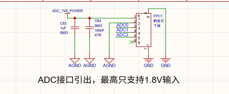 点击放大查看立创·庐山派Lite-K230D-CanMV开发板 ADC 原理图 立创·庐山派Lite-K230D-CanMV开发板 ADC 原理图